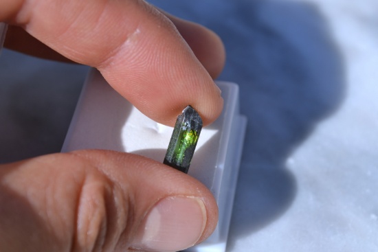 3.60 Carat Green Tourmaline Crystal