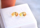 1.76 Carat Matched Pair of Citrines