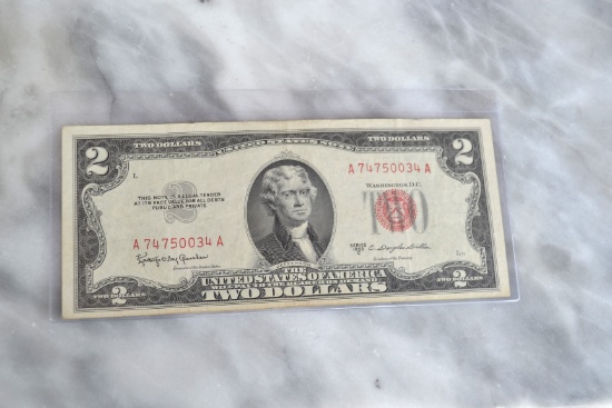 1953-C $2 Red Seal Dollar Note