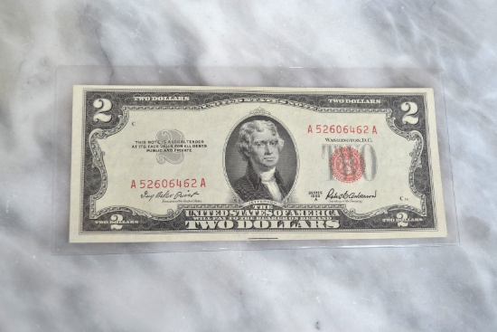 1953-A $2 Uncirculated? Red Seal Dollar Note