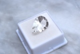 12.42 Carat Pear Millennium Cut Crystal Quartz