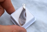 Amazing Agate Pendant with Sterling Silver Bale