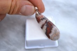 Gorgeous Crazy Lace Agate Pendant with Sterling Silver Bale
