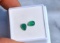 1.37 Carat Matched Pair of Pear Cut Green Onyx