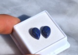 7.35 Carat Matched Pair of Lapis Lazuli