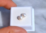 3.66 Carat Matched Pair of Pearls