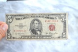 1953 $5 Silver Certificate Dollar