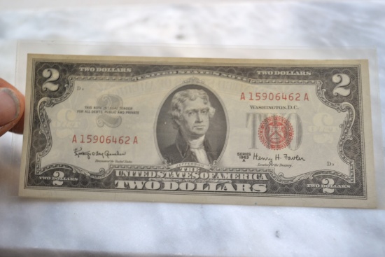 1963-A Uncirculated? $2 Red Seal Dollar Note