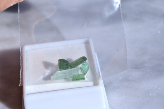 4.38 Carats of Bright and Beautiful Seafoam Green Tourmaline Crystals