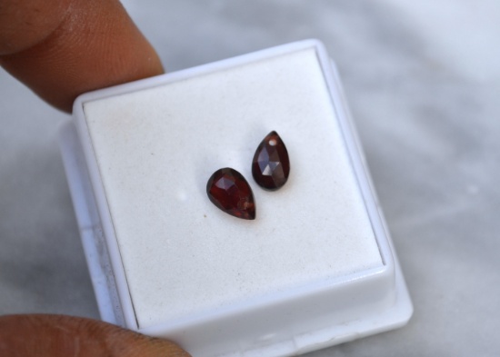 2.84 Carat Matched Pair of Nice Garnet