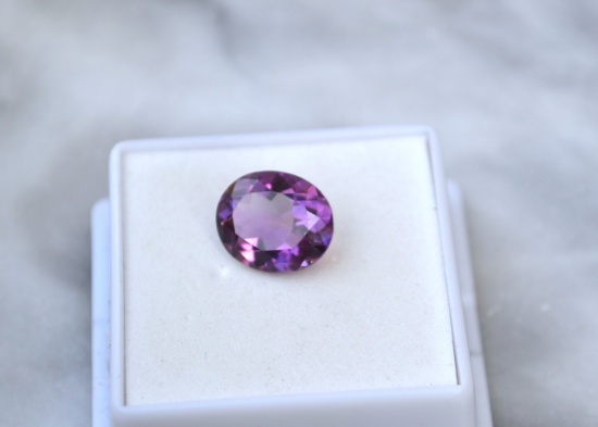 4.22 Carat Oval Cut Amethyst