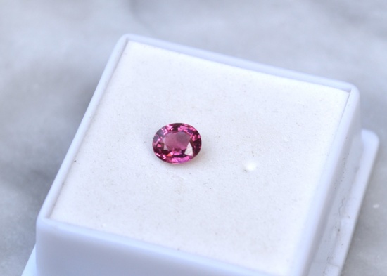 0.93 Carat Phenomenal Oval Cut Pink Garnet