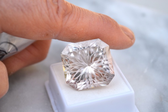 66.60 Carat Phenomenal Fancy Flower Cut Crystal Quartz