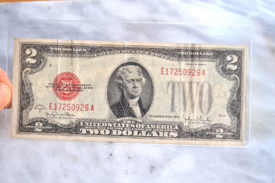 1928-G $2 Red Seal Dollar Note