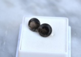 6.74 Carat Matched Pair of Smoky Quartz