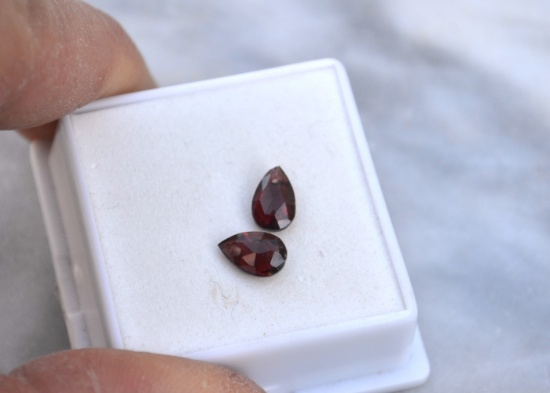 2.40 Carat Matched Pair of Nice Garnet