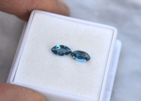 1.48 Carat Matched Pair of Topaz