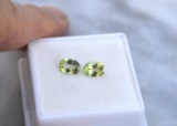 1.68 Carat Matched Pair of Peridots