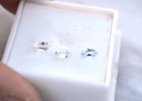0.66 Carat Matched Trio of Aquamarines
