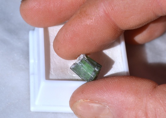 6.54 Carat Green Tourmaline Crystal