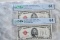 Lot of 2 Sequential 1928 $5 Bills Graded 64