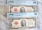 Lot of 2, 1928-F $2 Red Seal Notes Graded 64 PMG