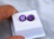 5.00 Carat Near Matched Pair of Rich Purple Amethysts