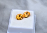 6.65 Carat Matched Pair of Oval Cut Citrines