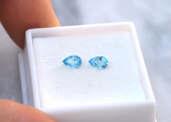 0.92 Carat Matched Pair of Topaz