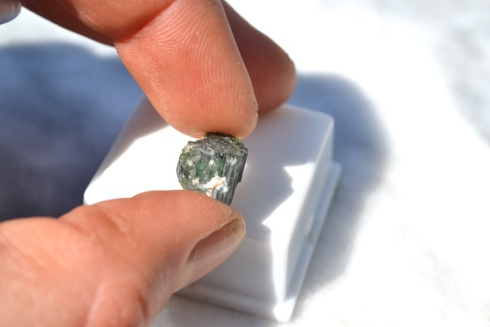 9.43 Carat Green Tourmaline Crystal