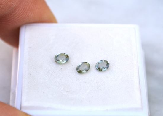 0.60 Carat Matched Trio of Sapphires