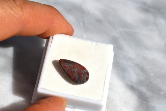 7.40 Carat Nice Red Jasper Teardrop