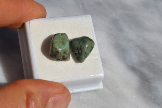 13.49 Carat Matched Pair of Turquoise