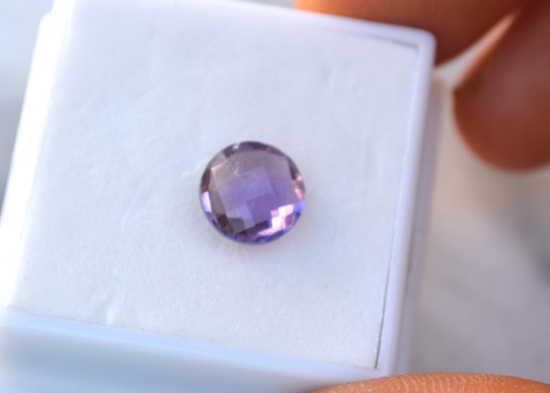 2.37 Carat Fine Checkerboard Cut Amethyst