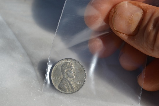 Fine 1943 Steel Penny, High Grade