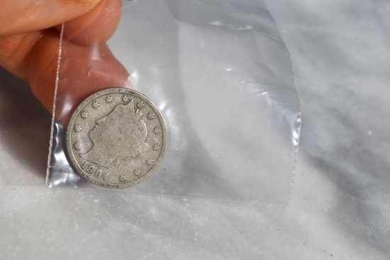 Fine Liberty V Nickel, High Grade Full Date