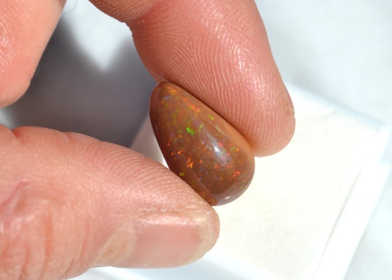 7.17 Carat Caramel Pear Cut Opal