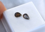 1.50 Carat Matched Pair of Smoky Quartz