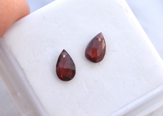 2.36 Carat Beautiful Matched Pair of Garnets