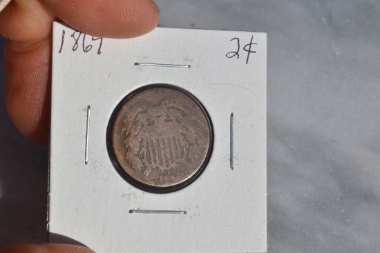 1864 2 Cent Coin!  Civil War Era Coin!