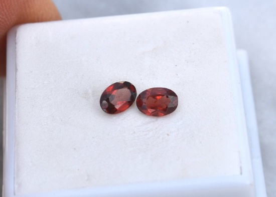 1.08 Carat Beautiful Matched Pair of Garnets