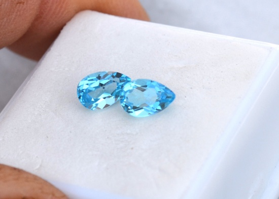 2.17 Carat Matched Pair of Topaz