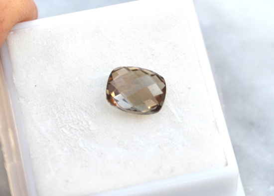 3.00 Carat Cushion Checkerboard Cut Smoky Quartz