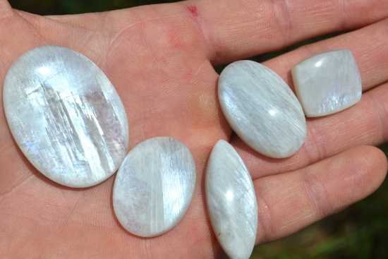 200+ Carats of Moonstone Cabochons