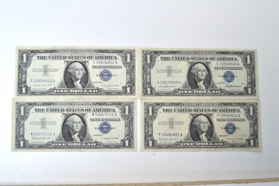 Set of 4 Minimally Circulated 1957 Silver Certificates