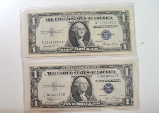 Set of 2 Uncirculated? 1935 Silver Certificates