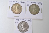 Set of 3 Walking Liberty Half Dollars