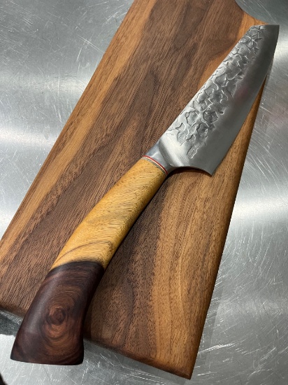 High End, Handmade, Professional Chef Knife with Mexican Ebony Handle