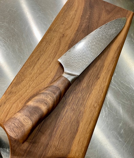 High End, Handmade, Professional Chef Knife with Black Walnut Handle