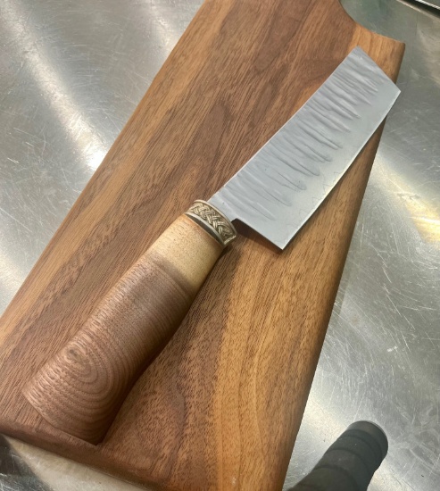 High End, Handmade, Professional Chef Knife with Walnut Handle